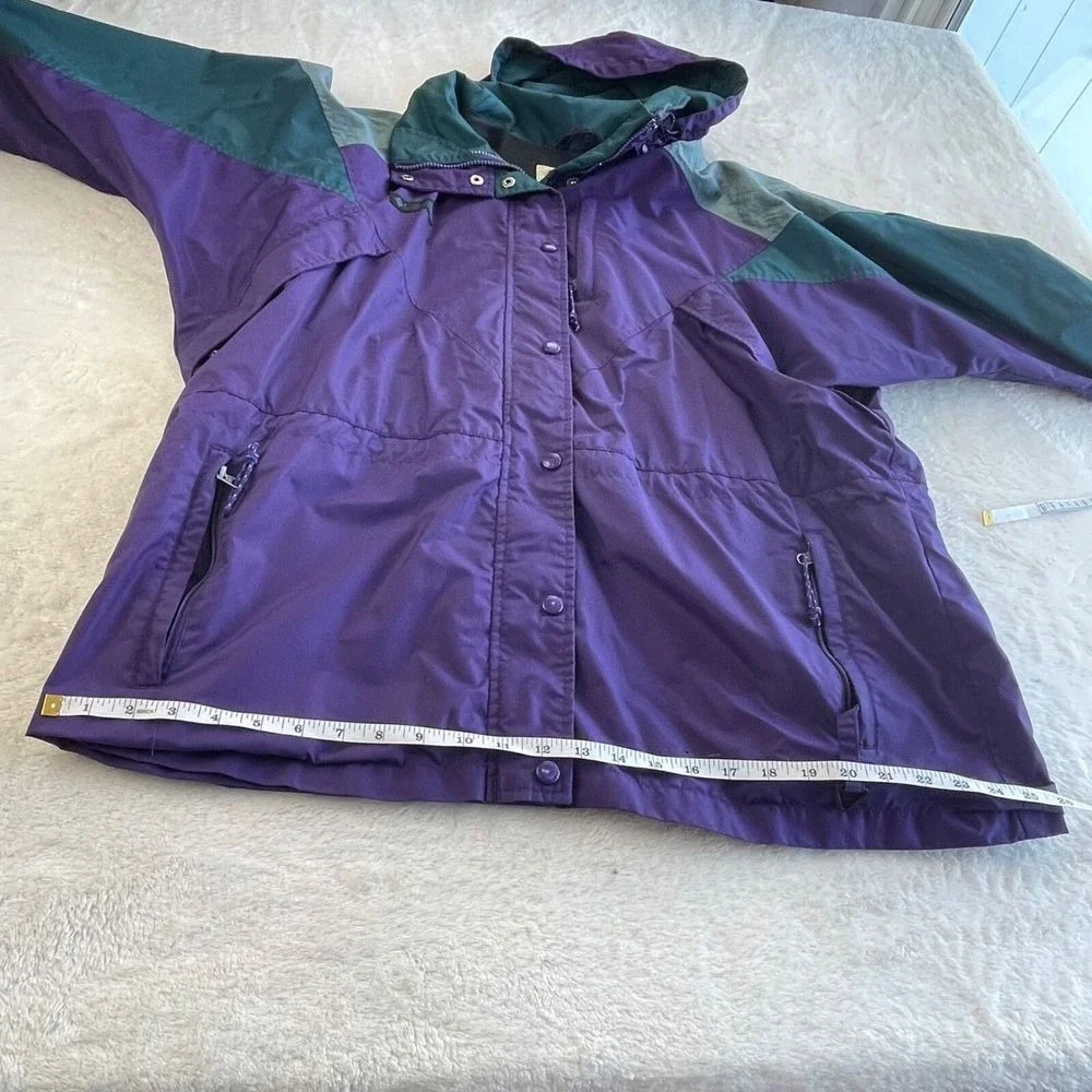 Columbia‎ Williwaw Vintage Ski Jacket XL Purple Green Y2K Colorblock 90s Coat